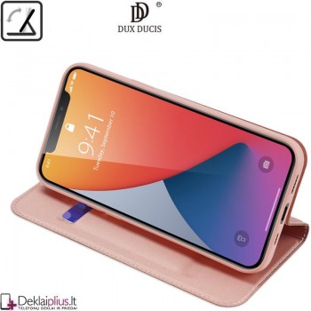 Dux Ducis dirbtinės odos atverčiamas dėklas - rausvas (Apple Iphone 12/12 Pro) Dux Ducis dirbtinės odos atverčiamas dėklas - rausvas (Apple Iphone 12/12 Pro)